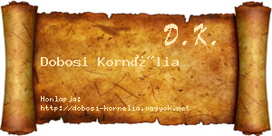 Dobosi Kornélia névjegykártya