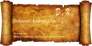 Dobosi Kornélia névjegykártya
